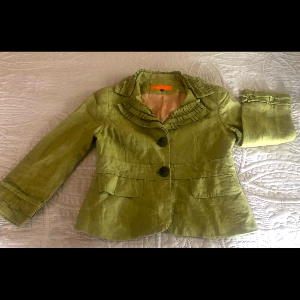 Ruffled crop jacket